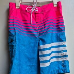 O'Neill 01 Men's Boardshort color Blue/Pink size 30.